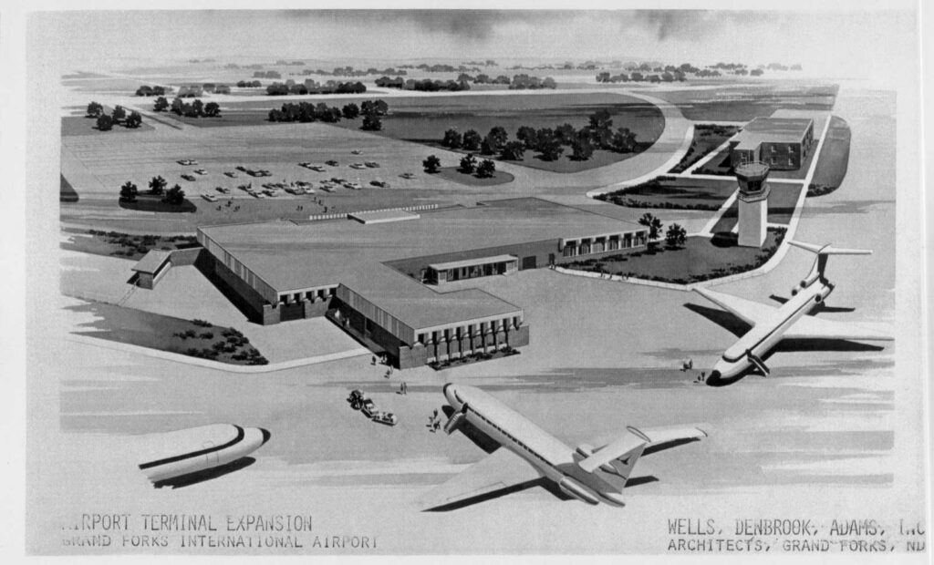 Architects Rendering of Terminal Expansion - 1974