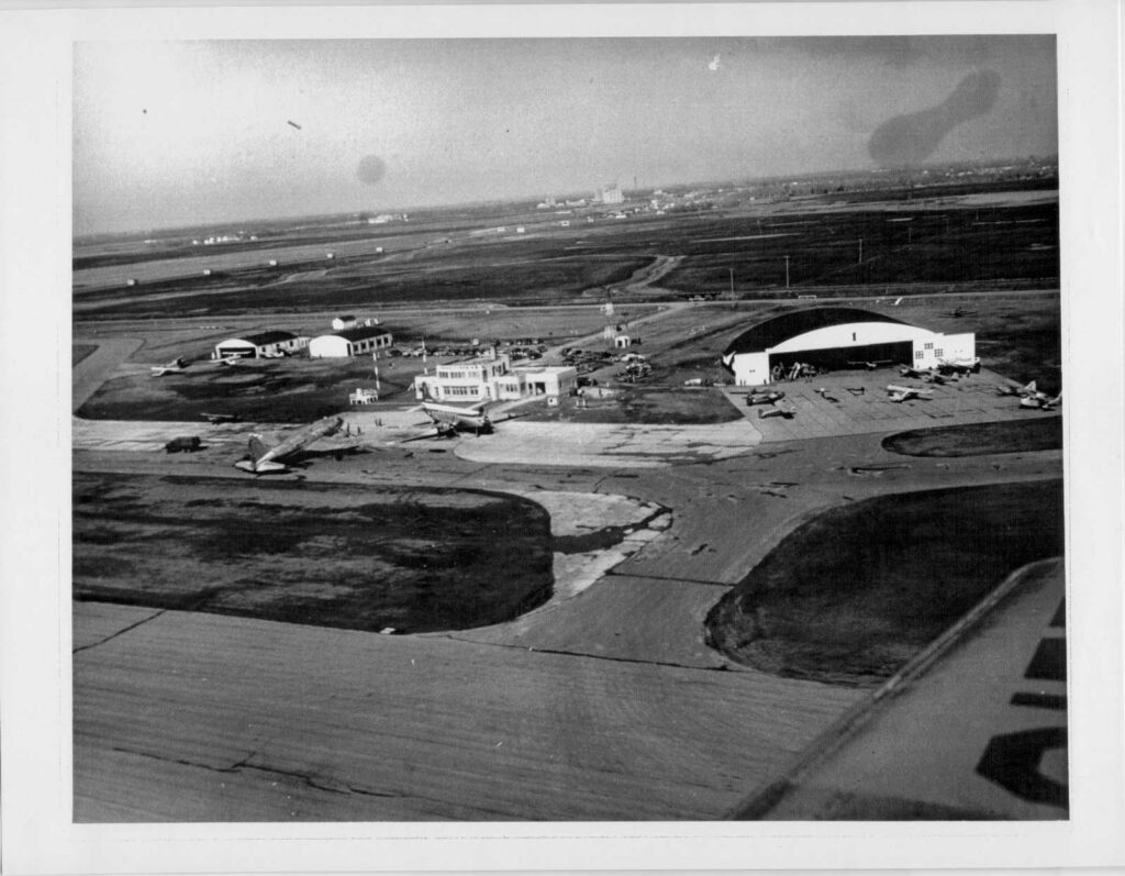 GF Airport with Northwest Airlines Martin 202 Aircraft - 1950