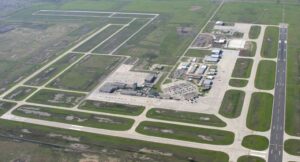 Aerial during construction