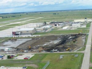 Aerial during construction