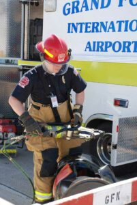 ARFF Specialist Logan Gloss Giving Demo